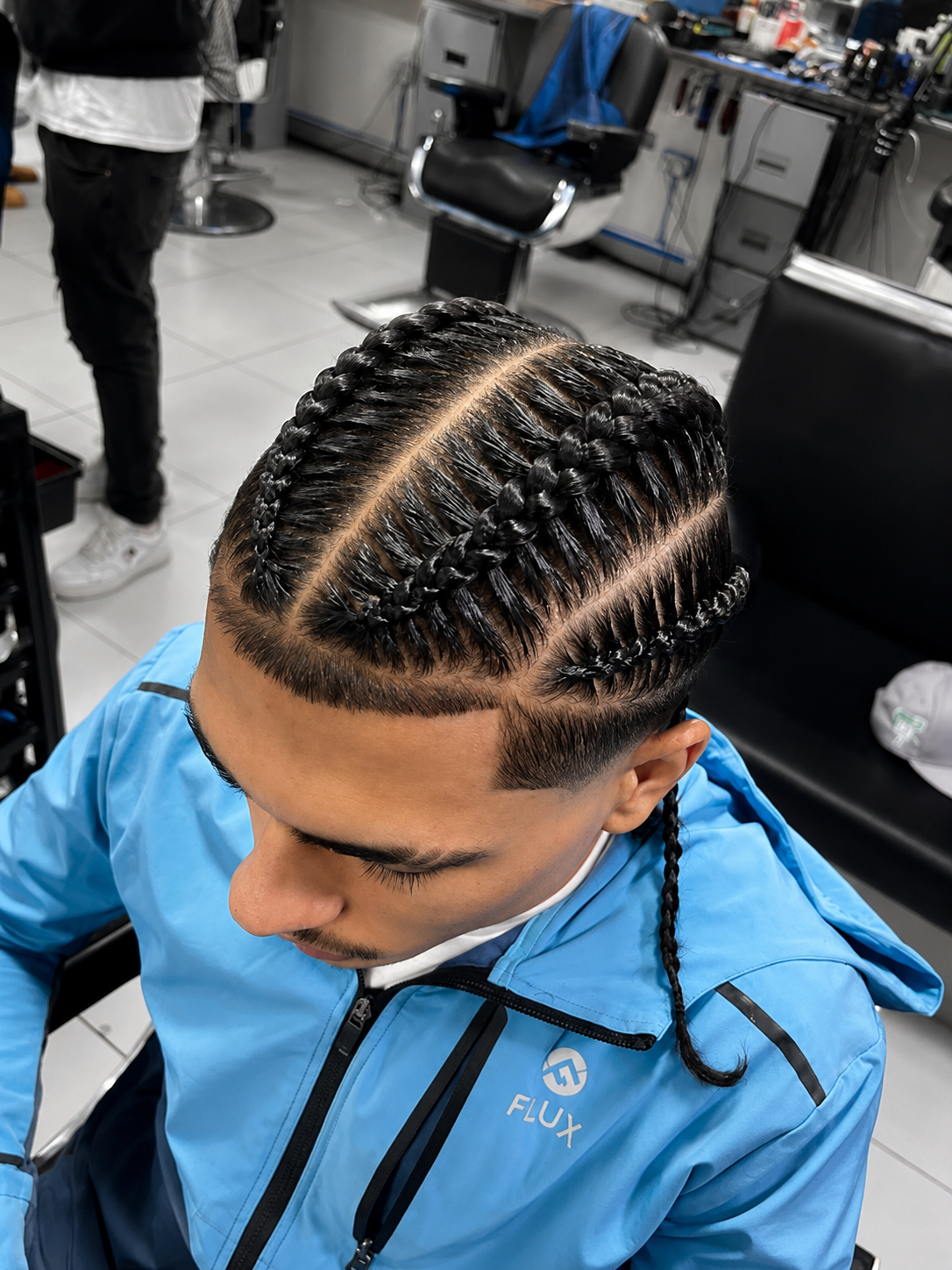 Men's braids with fade